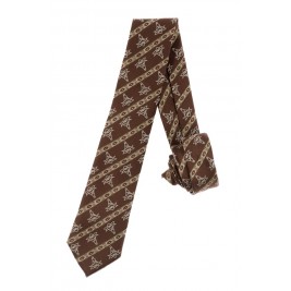 КОРИЧНЕВА КРАВАТКА В РИСУНОК AST7-69