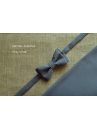 КЛАССИЧЕСКИЙ СЕРЫЙ ГАЛСТУК БАБОЧКА GREY STONE
