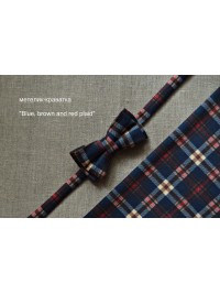 СТИЛЬНАЯ БАБОЧКА В КЛЕТОЧКУ BLUE, BROWN AND RED PLAID