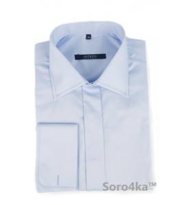 Блакитна сорочка на запонки Middle fit Astron