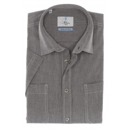 СІРА НАПІВПРИТАЛЕНА СОРОЧКА CASUAL ASTRON MIDDLE FIT НА КОРОТКИЙ РУКАВ СІРА НАПІВПРИТАЛЕНА СОРОЧКА CASUAL ASTRON MIDDLE FIT НА КОРОТКИЙ РУКАВ