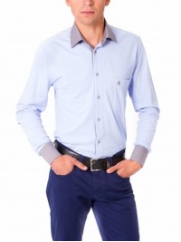Сорочка Slim Fit Astron Blue Casual Textil