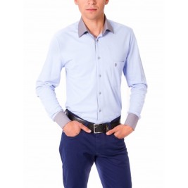 Сорочка Slim Fit Astron Blue Casual Textil