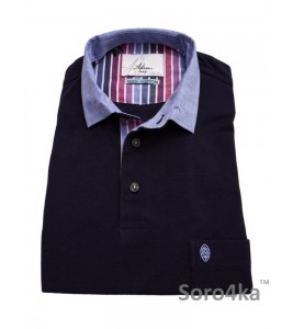 СИНЯЯ РУБАШКА POLO ASTRON С КОРОТКИМ РУКАВОМ