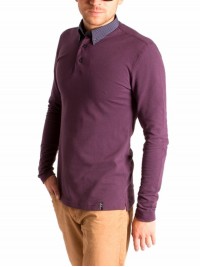 ФИОЛЕТОВАЯ РУБАШКА POLO SLIM FIT ASTRON С ДЛИННЫМ РУКАВОМ