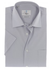 СЕРАЯ ПОЛУПРИТАЛЕННАЯ РУБАШКА ASTRON MIDDLE FIT С КОРОТКИМ РУКАВОМ