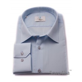 БОЛЬШАЯ ГОЛУБАЯ РУБАШКА MIDDLE FIT ASTRON LIGHT BLUE PLAIN