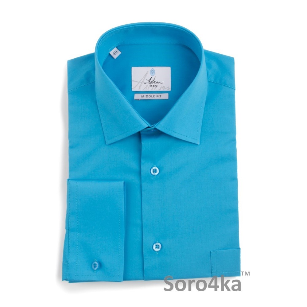 Яскрава синя сорочка Middle fit Astron