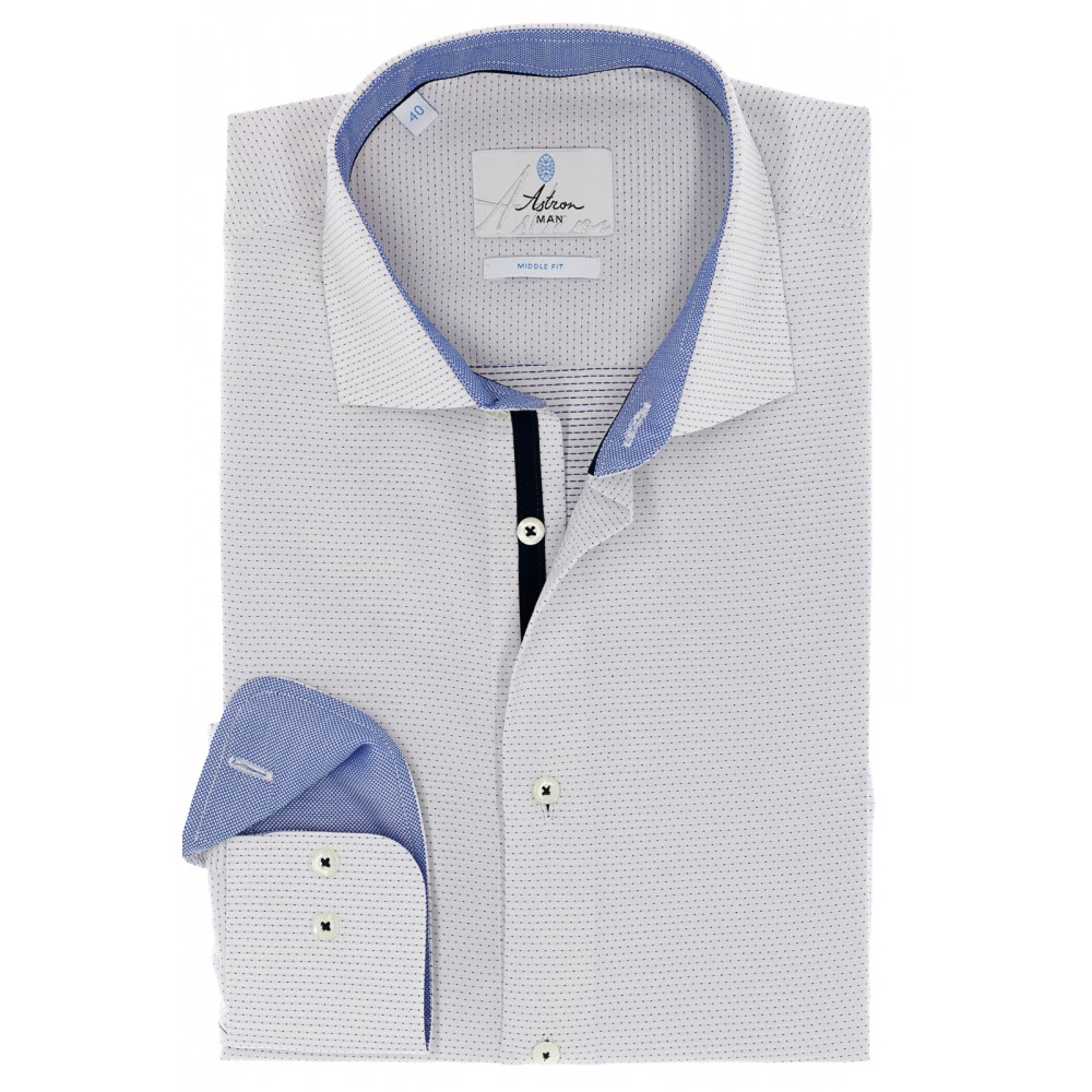 СТИЛЬНА БІЛА СОРОЧКА В РИСУНОК ASTRON MIDDLE FIT