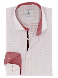 СТИЛЬНА РОЖЕВА ПРИТАЛЕНА СОРОЧКА В РИСУНОК SLIM FIT ASTRON