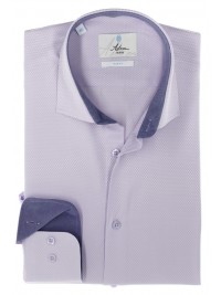 СВІТЛО-ФІОЛЕТОВА ТЕКСТУРНА ПРИТАЛЕНА СОРОЧКА ASTRON SLIM FIT
