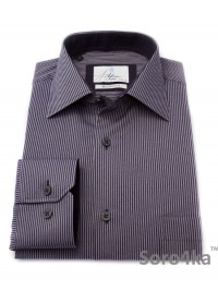СЕРАЯ РУБАШКА MIDDLE FIT ASTRON GREY & BLUE STRIPE