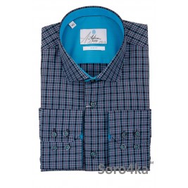 СИНЯ СОРОЧКА В БЛАКИТНУ КЛІТИНКУ SLIM FIT ASTRON СИНЯ СОРОЧКА В БЛАКИТНУ КЛІТИНКУ SLIM FIT ASTRON