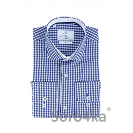 СОРОЧКА В БЛАКИТНУ КЛІТИНКУ SLIM FIT ASTRON