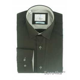 ЧЕРНАЯ СТИЛЬНАЯ РУБАШКА SLIM FIT ASTRON