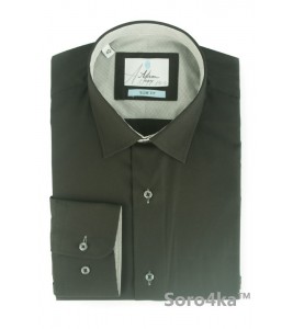 Стильна чорна сорочка Slim fit Astron