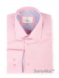 РОЗОВАЯ ПРИТАЛЕННАЯ РУБАШКА SLIM FIT ASTRON