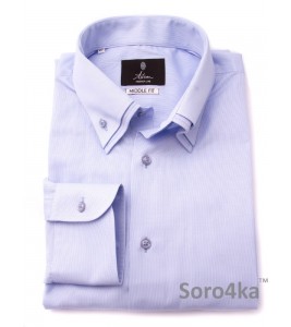ГОЛУБАЯ РУБАШКА MIDDLE FIT ASTRON LIGHT BLUE COMBI COLLAR