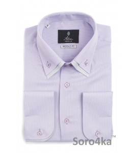 ФІОЛЕТОВА НАПІВ-ПРИТАЛЕНА СОРОЧКА MIDDLE FIT ASTRON LIGHT COMBI COLLAR