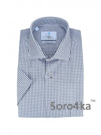 СТИЛЬНАЯ СЕРАЯ РУБАШКА В МЕЛКУЮ КЛЕТОЧКУ ASTRON MIDDLE FIT