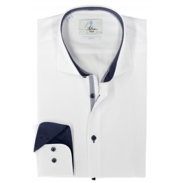 СТИЛЬНА ТЕКСТУРНА БІЛА СОРОЧКА SLIM FIT ASTRON DIAMOND