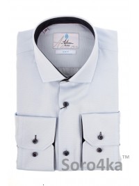 БЛАКИТНА ТЕКСТУРНА СОРОЧКА SLIM FIT ASTRON