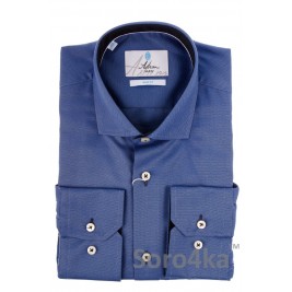 СИНЯ ТЕКСТУРНА СОРОЧКА SLIM FIT ASTRON