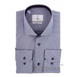 СІРО-БЛАКИТНА СОРОЧКА В КЛІТИНКУ ASTRON MIDDLE FIT