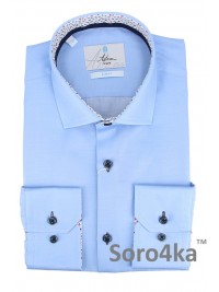 ГОЛУБАЯ ПРИТАЛЕННАЯ РУБАШКА ASTRON SLIM FIT