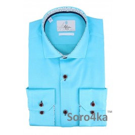 БЛАКИТНА НАПІВПРИТАЛЕНА СОРОЧКА MIDDLE FIT ASTRON AZUR BLUE
