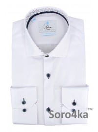 СТИЛЬНАЯ БЕЛАЯ ПРИТАЛЕННАЯ РУБАШКА ASTRON SLIM FIT