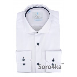 СТИЛЬНА БІЛА ПРИТАЛЕНА СОРОЧКА ASTRON SLIM FIT