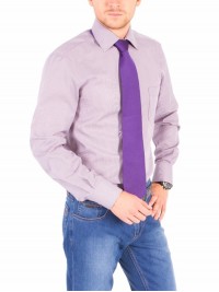 ФИОЛЕТОВАЯ РУБАШКА MIDDLE FIT ASTRON PURPLE & WHITE STRIPE