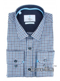 СВЕТЛАЯ РУБАШКА В ГОЛУБУЮ КЛЕТОЧКУ ASTRON MIDDLE FIT FLANNEL