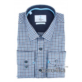 СВІТЛА СОРОЧКА В БЛАКИТНУ КЛІТИНКУ ASTRON MIDDLE FIT FLANNEL