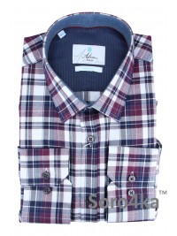 СВІТЛА СОРОЧКА В ЧЕРВОНУ ВЕЛИКУ КЛІТИНКУ ASTRON MIDDLE FIT FLANNEL