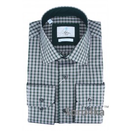 СІРА СОРОЧКА В ЗЕЛЕНУ КЛІТИНКУ ASTRON MIDDLE FIT FLANNEL