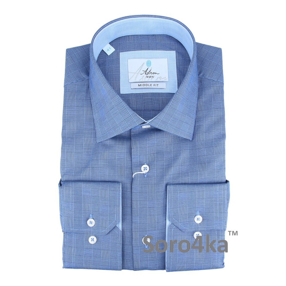 СОРОЧКА В СИНЮ КЛІТИНКУ PATTERN ASTRON MIDDLE FIT FLANNEL