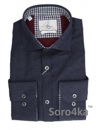ТЕМНО-СЕРАЯ БАЙКОВАЯ РУБАШКА Astron Middle fit
