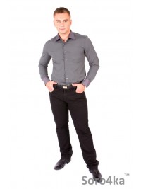 Сорочка Slim Fit Astron Black&Purple Stripe