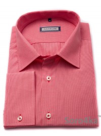 БОЛЬШАЯ КРАСНАЯ РУБАШКА MIDDLE FIT ASTRON RED & WHITE STRIPE