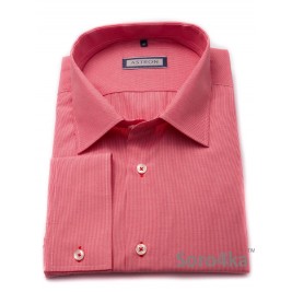 БОЛЬШАЯ КРАСНАЯ РУБАШКА MIDDLE FIT ASTRON RED & WHITE STRIPE