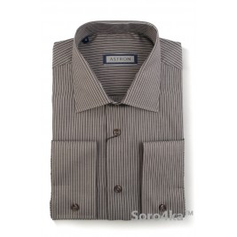 Сорочка Middle Fit Astron Brown&White London Stripe