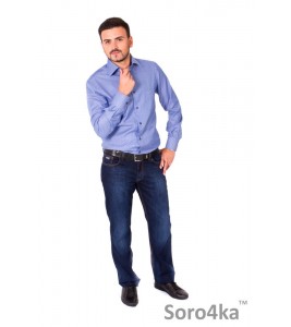 СИНЯЯ РУБАШКА MIDDLE FIT ASTRON BLUE & WHITE LONDON STRIPE