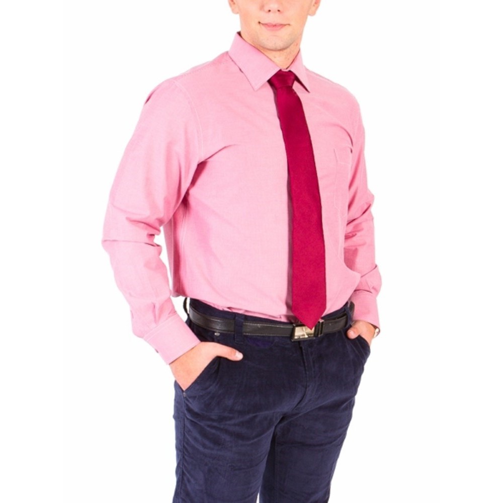 РОЗОВАЯ РУБАШКА MIDDLE FIT ASTRON RED NARROW STRIPE