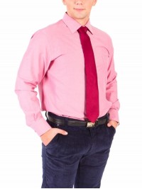 РОЗОВАЯ РУБАШКА MIDDLE FIT ASTRON RED NARROW STRIPE