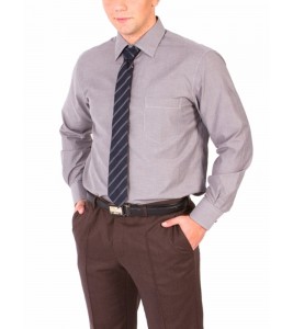 ТЕМНАЯ РУБАШКА MIDDLE FIT ASTRON BROWN NARROW STRIPE