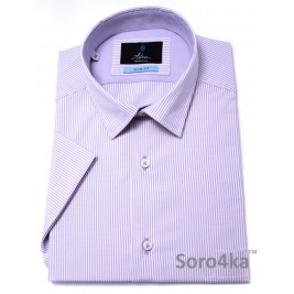 Фіолетова Сорочка на короткий рукав Slim fit Astron Фіолетова Сорочка на короткий рукав Slim fit Astron