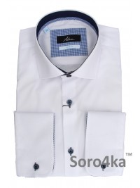 СТИЛЬНА БІЛА ПРИТАЛЕНА СОРОЧКА PREMIER LINE ASTRON SLIM FIT