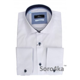 СТИЛЬНАЯ БЕЛАЯ ПРИТАЛЕННАЯ РУБАШКА PREMIER LINE ASTRON SLIM FIT